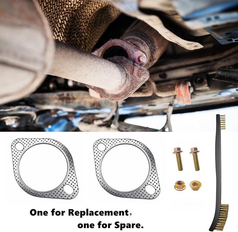 Strongthium 2 Pcs 3" Exhaust Gasket 2 Bolt for 3 Inch Muffler Flange Manifold 120-07610-0002 - Image 5